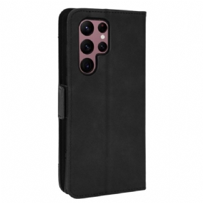Leren Hoesje voor Samsung Galaxy S22 Ultra 5G Bescherming Premium Met Kaarthouder