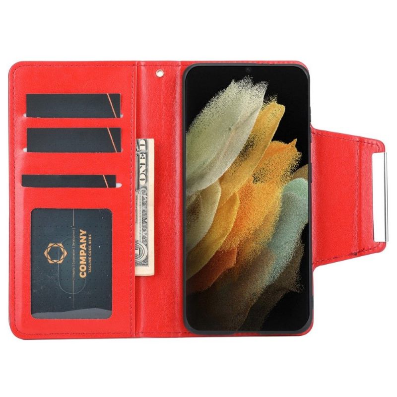 Telefoonhoesje Leren Hoesje voor Samsung Galaxy S22 Ultra 5G Bescherming Diamanten Bloemen