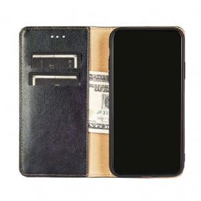 Telefoonhoesje voor Samsung Galaxy S22 Ultra 5G Folio-hoesje Puur Kunstleer