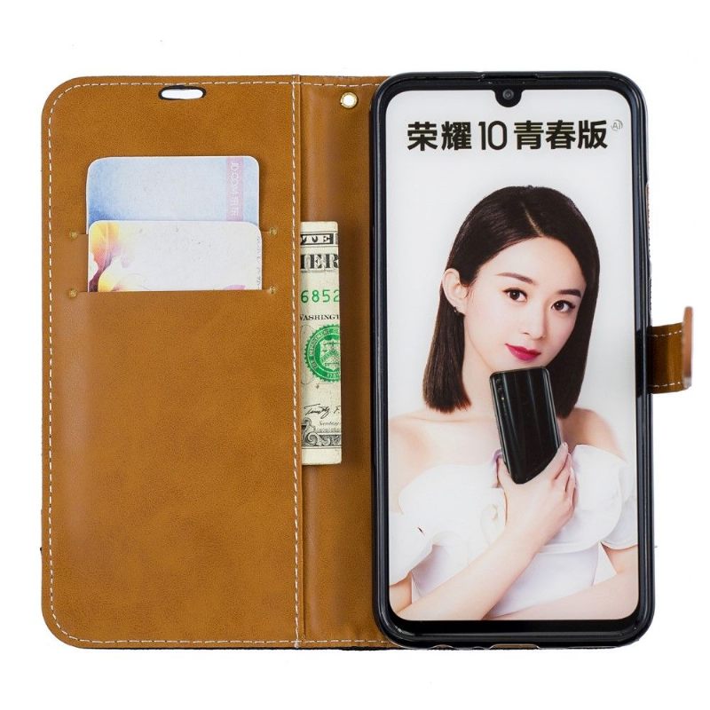 Cover voor Honor 10 Lite Stoffen Bekleding Met Riem