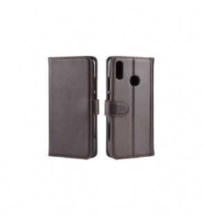 Folio-hoesje voor Honor 10 Lite Premium Leren Kaarthouder - Bruin