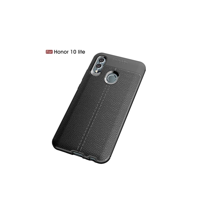 Hoesje voor Honor 10 Lite Getextureerde Leerstijl
