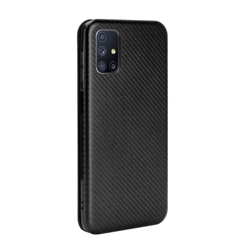 Folio-hoesje voor Samsung Galaxy M51 Kunstleer In Koolstofvezelstijl