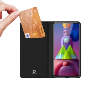 Folio-hoesje voor Samsung Galaxy M51 Zakelijk Satijneffect