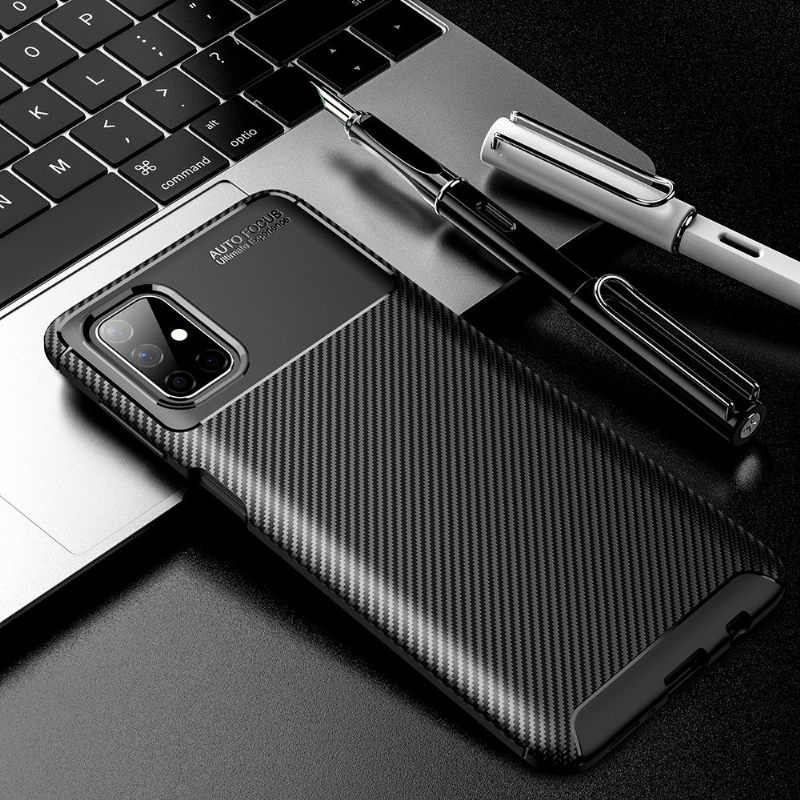 Hoesje voor Samsung Galaxy M51 Koolstofvezeleffect