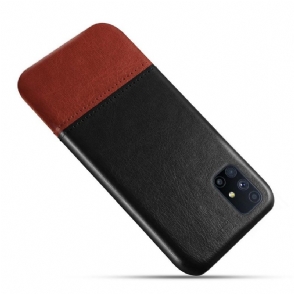 Hoesje voor Samsung Galaxy M51 Tweekleurig Leereffect