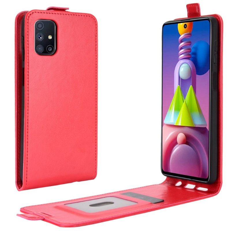 Leren Hoesje voor Samsung Galaxy M51 Folio-hoesje Kunstleer Verticaal