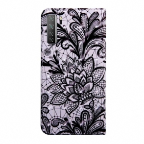 Flip Case voor Huawei P40 Lite 5G Kant Bloem