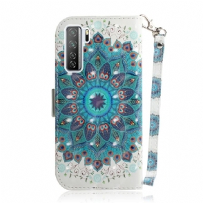 Folio-hoesje voor Huawei P40 Lite 5G Anti-fall Kleurrijke Mandala