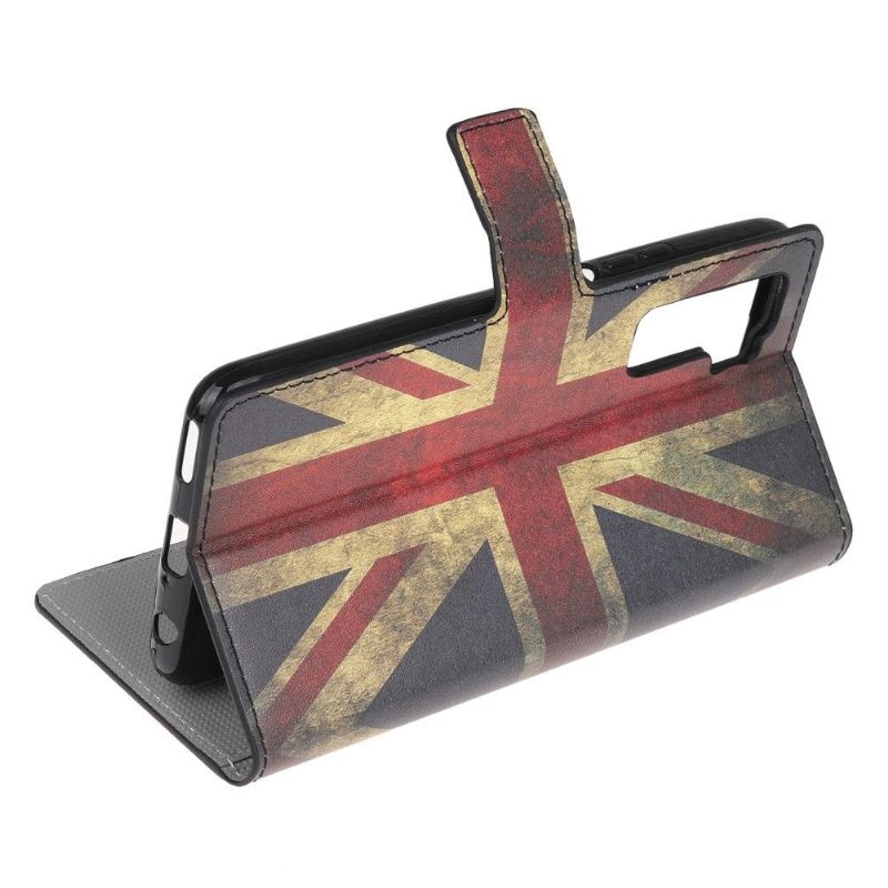 Folio-hoesje voor Huawei P40 Lite 5G Anti-fall Vintage Engelse Vlag