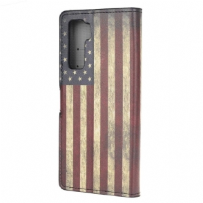Folio-hoesje voor Huawei P40 Lite 5G Vintage Amerikaanse Vlag