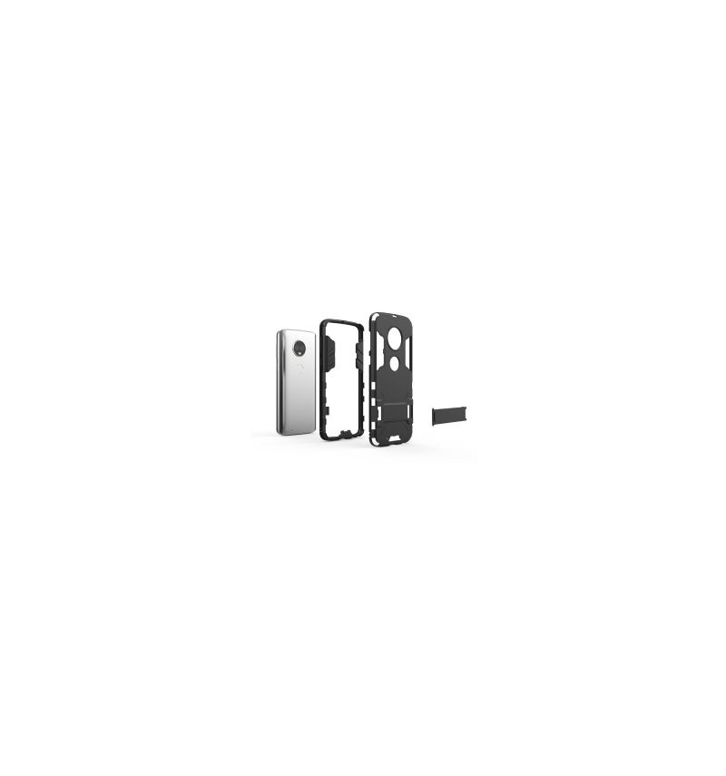 Hoesje voor Motorola Moto G6 Plus Anti-fall Cool Guard Schokbestendig Met Geïntegreerde Standaard