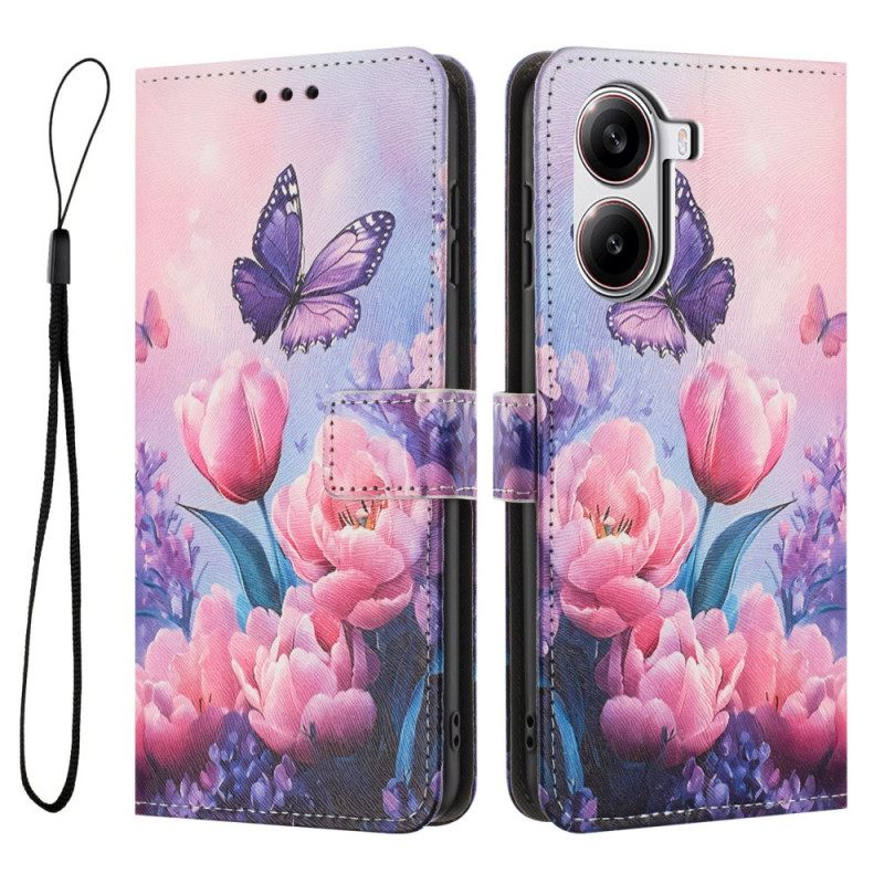 Bescherming Hoesje Poco X7 Pro 5g Bloemenverf