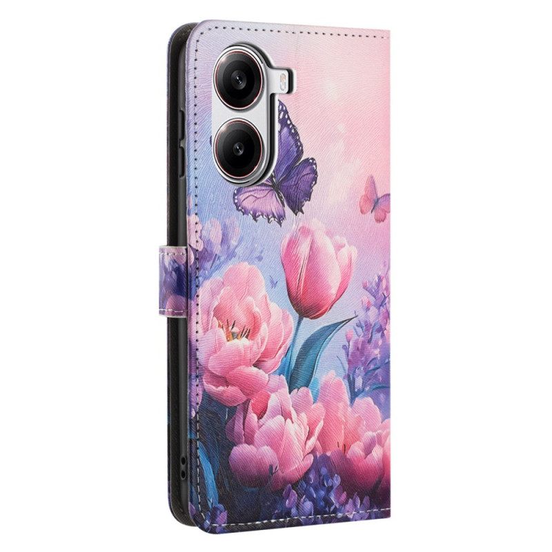 Bescherming Hoesje Poco X7 Pro 5g Bloemenverf