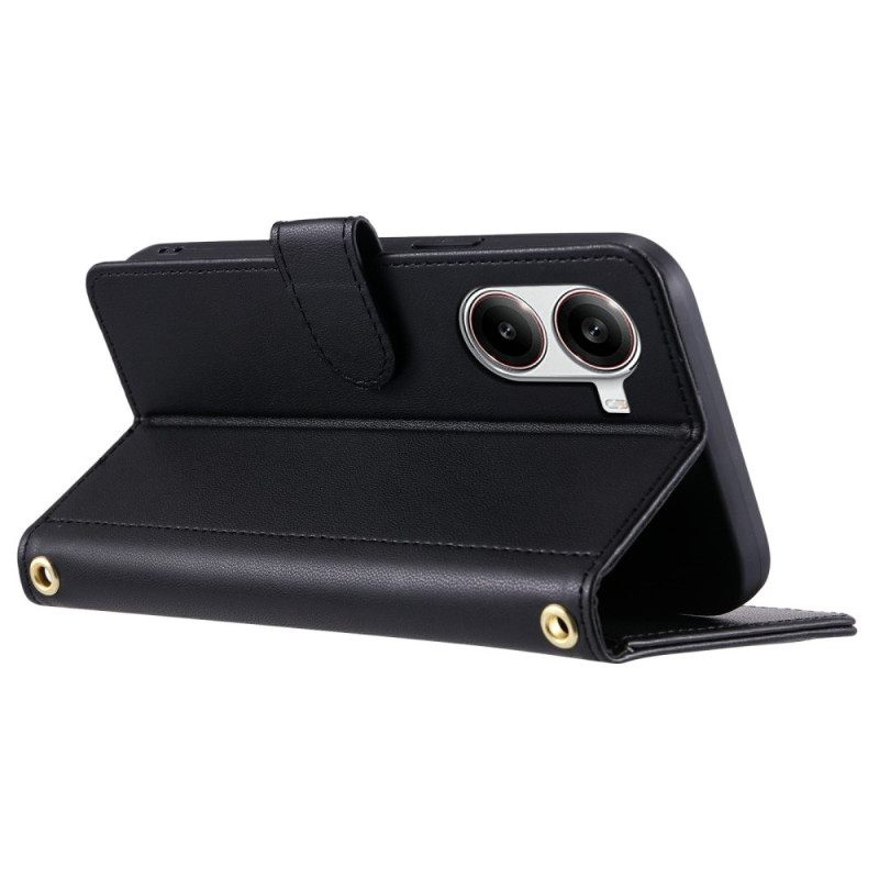 Bescherming Hoesje Poco X7 Pro 5g Gewatteerd Met Riem