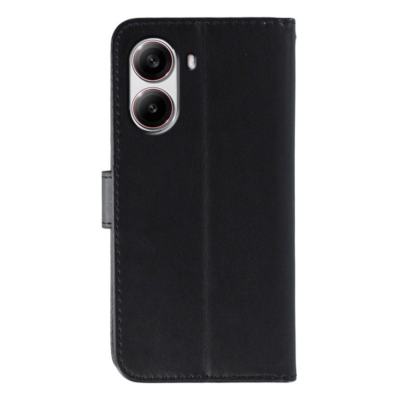 Flip Case Leren Poco X7 Pro 5g Leerlook Met Bandje