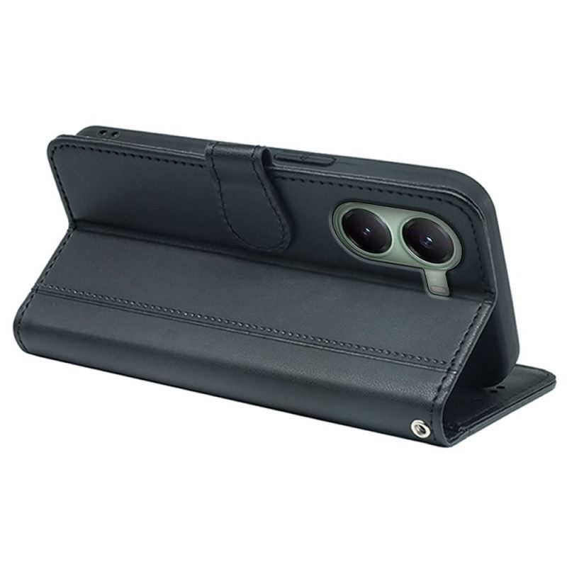 Flip Case Leren Poco X7 Pro 5g Premium Met Bandje