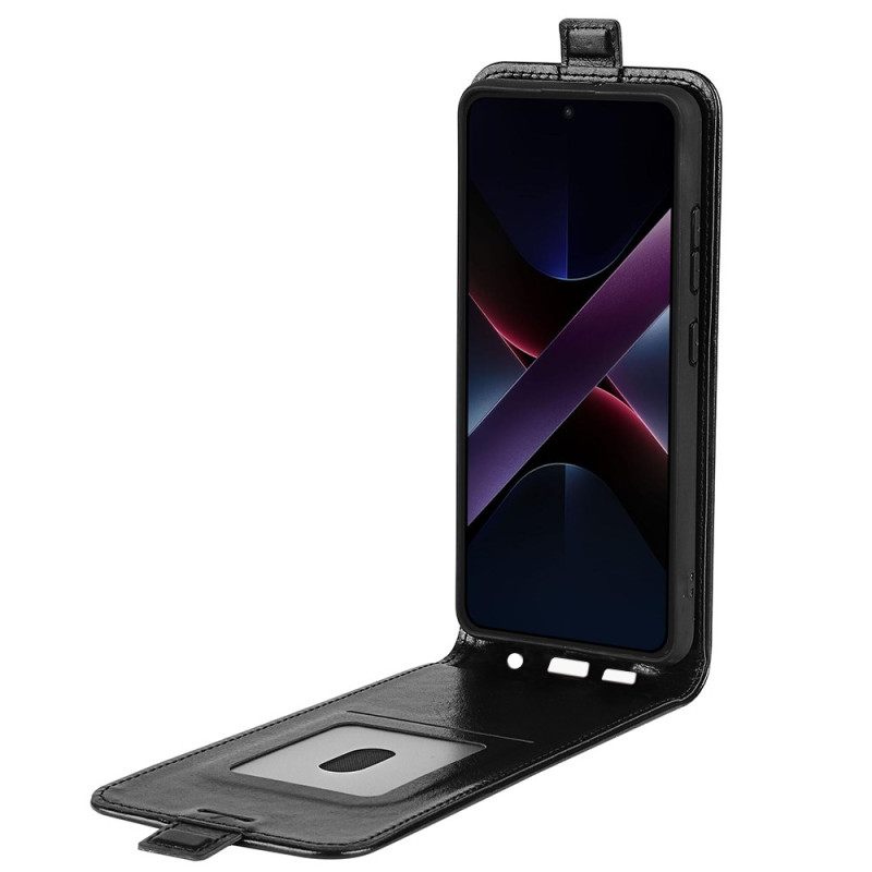 Flip Case Leren Poco X7 Pro 5g Verticale Klep