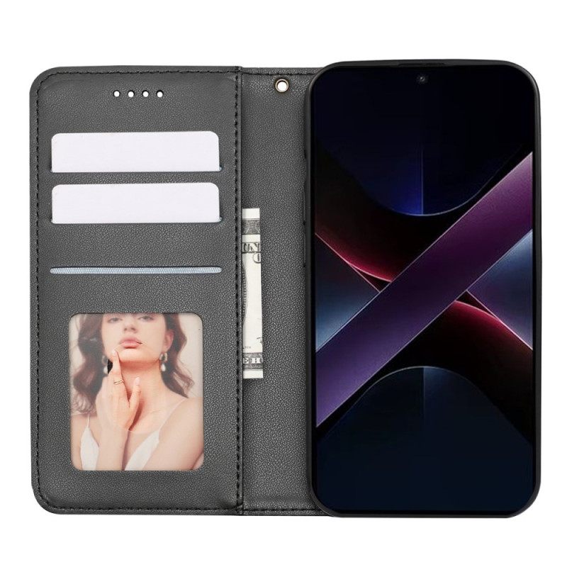 Folio-hoesje Poco X7 Pro 5g Geruit Patroon