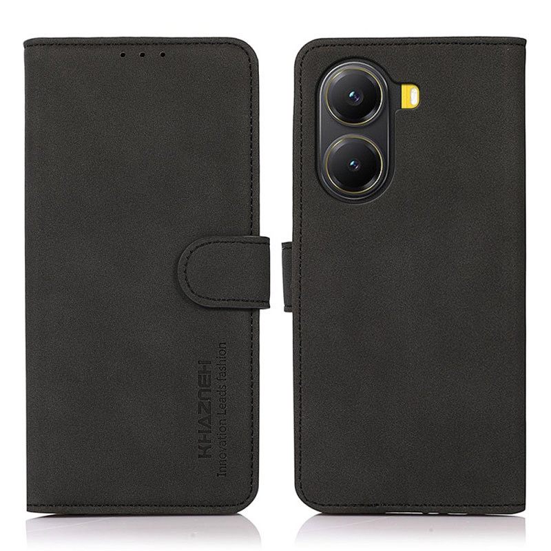 Folio-hoesje Poco X7 Pro 5g Telefoonhoesje Khazneh Suède-effect