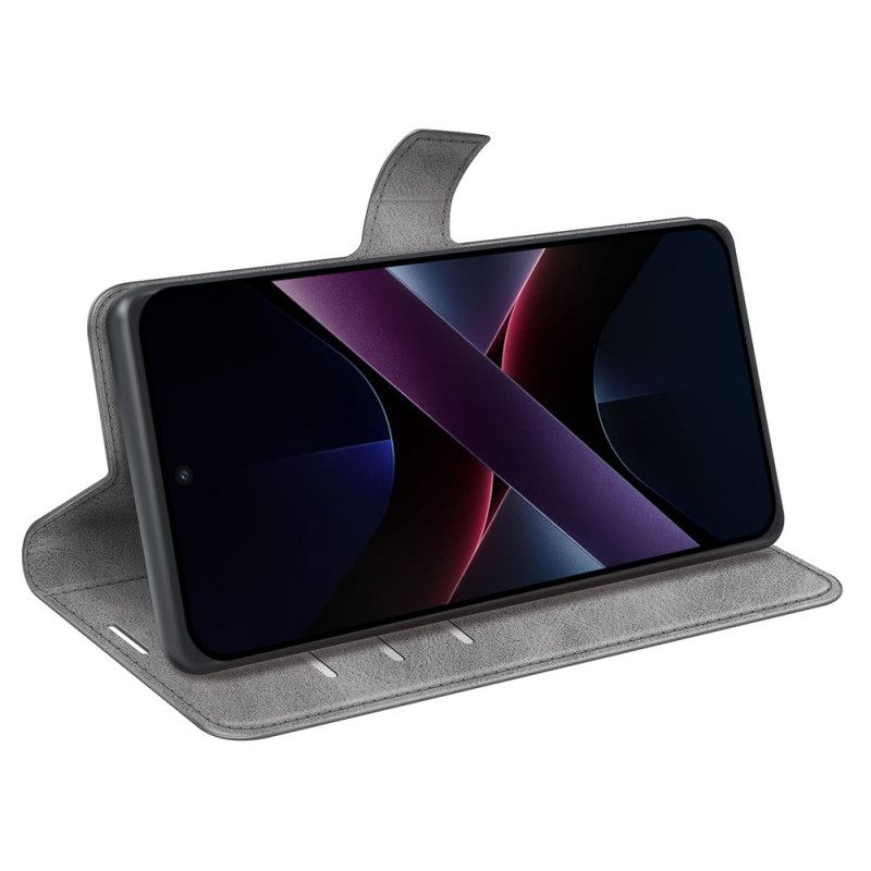 Folio-hoesje Poco X7 Pro 5g Telefoonhoesje Leerstijl