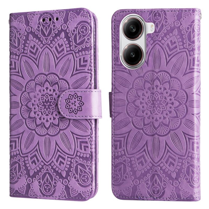 Folio-hoesje Poco X7 Pro 5g Telefoonhoesje Mandala-sleutelkoord