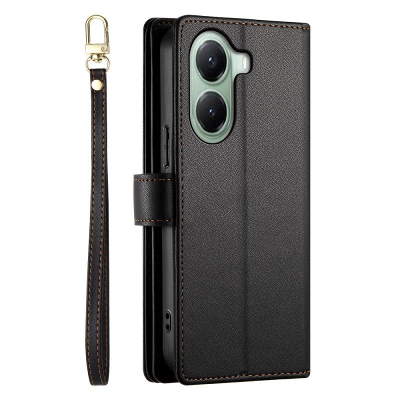 Folio-hoesje Poco X7 Pro 5g Telefoonhoesje Portemonnee Met Riem En Schouderriem