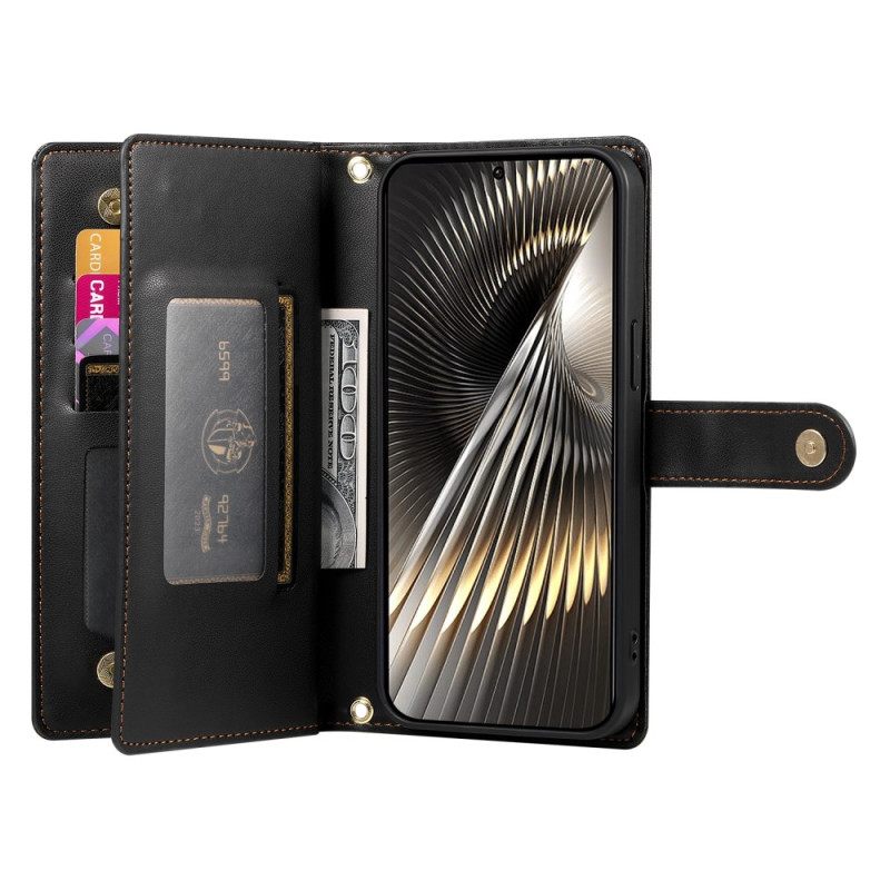 Folio-hoesje Poco X7 Pro 5g Telefoonhoesje Portemonnee Met Riem En Schouderriem