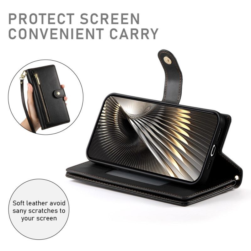 Folio-hoesje Poco X7 Pro 5g Telefoonhoesje Portemonnee Met Riem En Schouderriem