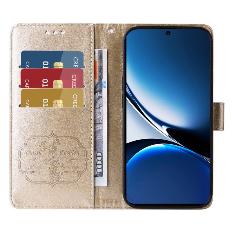 Folio-hoesje Poco X7 Pro 5g Telefoonhoesje Sleutelkoord Met Bloemen