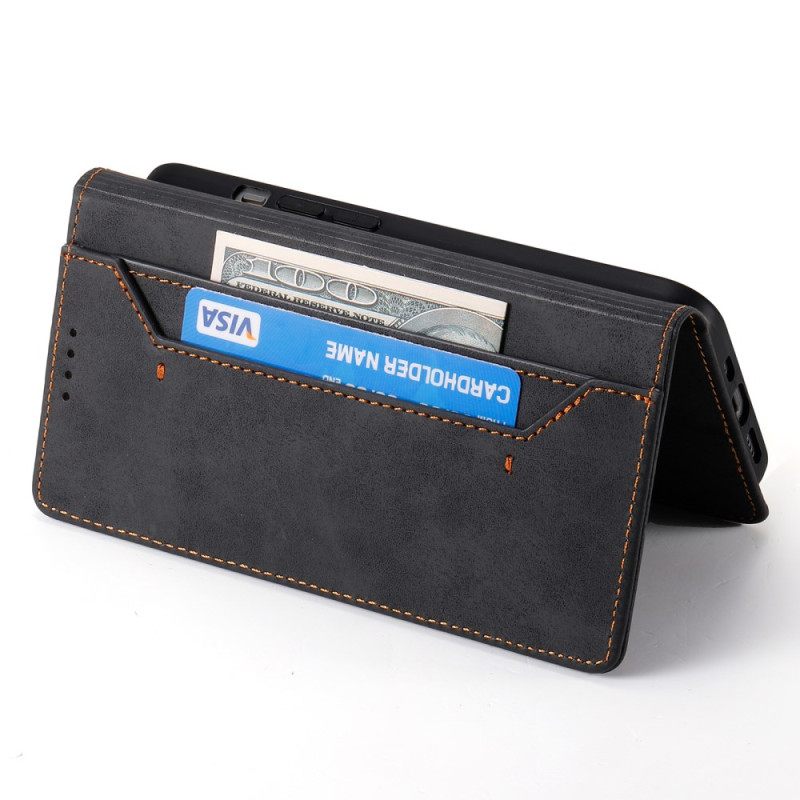 Folio-hoesje Poco X7 Pro 5g Vintage Leereffect