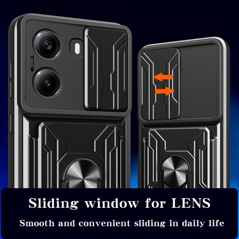 Hoesje Poco X7 Pro 5g Schuifbare Camerabescherming En Standaard