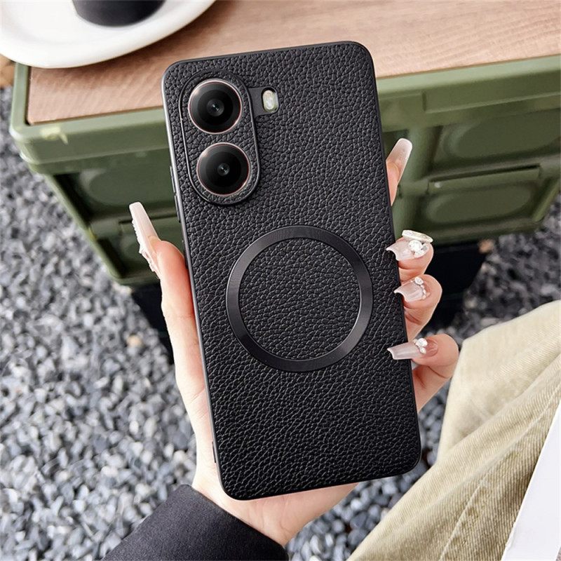 Hoesje Voor Poco X7 Pro 5g Magsafe-compatibel Leerstructuur