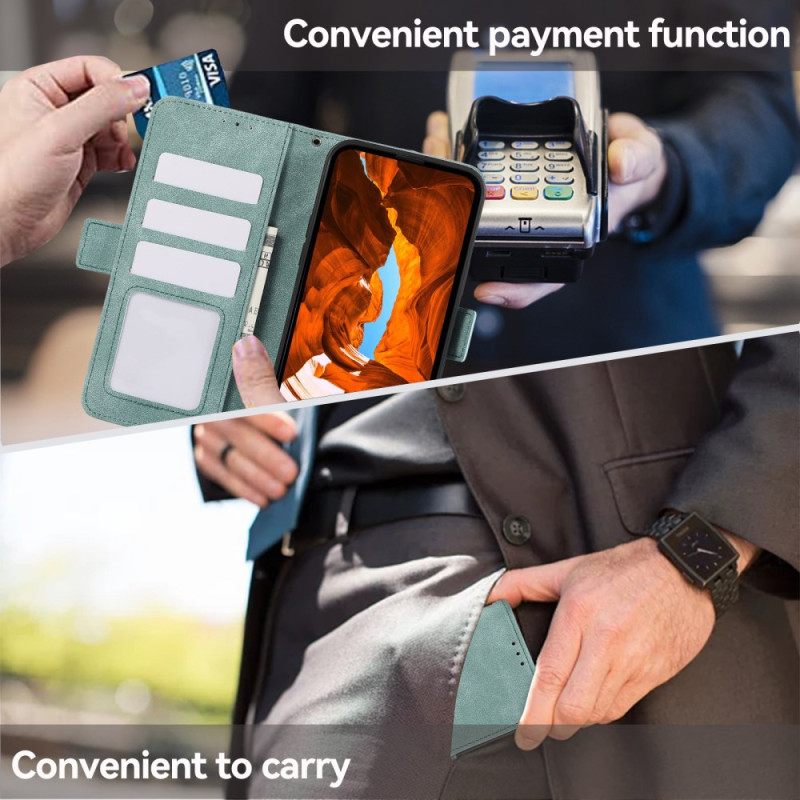 Leren Hoesje Poco X7 Pro 5g Abeel Vintage Suède-look Bescherming Hoesje