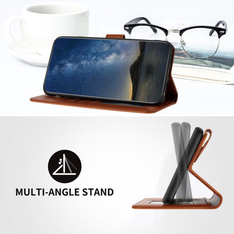 Leren Hoesje Poco X7 Pro 5g Bloemenkant