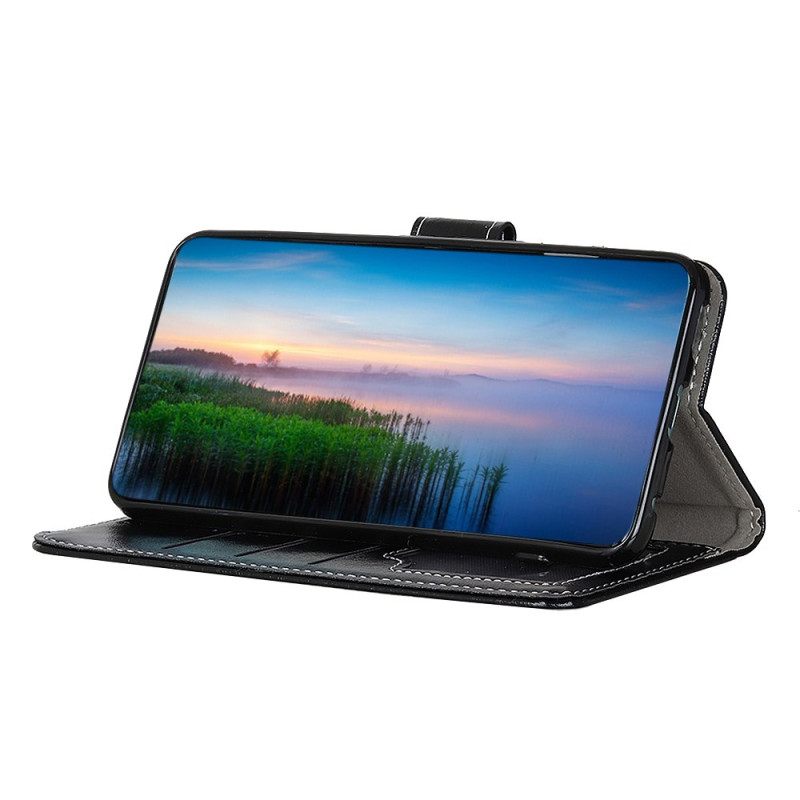 Leren Hoesje Poco X7 Pro 5g Glanzend Imitatieleer Bescherming Hoesje