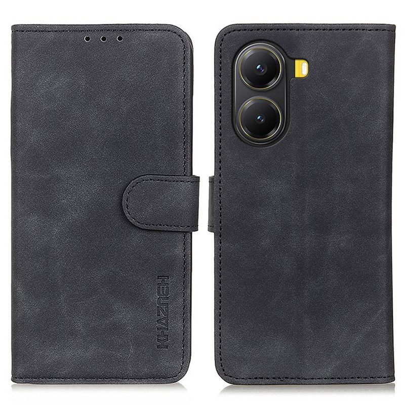 Leren Hoesje Poco X7 Pro 5g Khazneh Suède-look