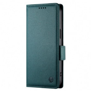 Leren Hoesje Poco X7 Pro 5g Klassiek Met Decoratieve Klinknagel Bescherming Hoesje