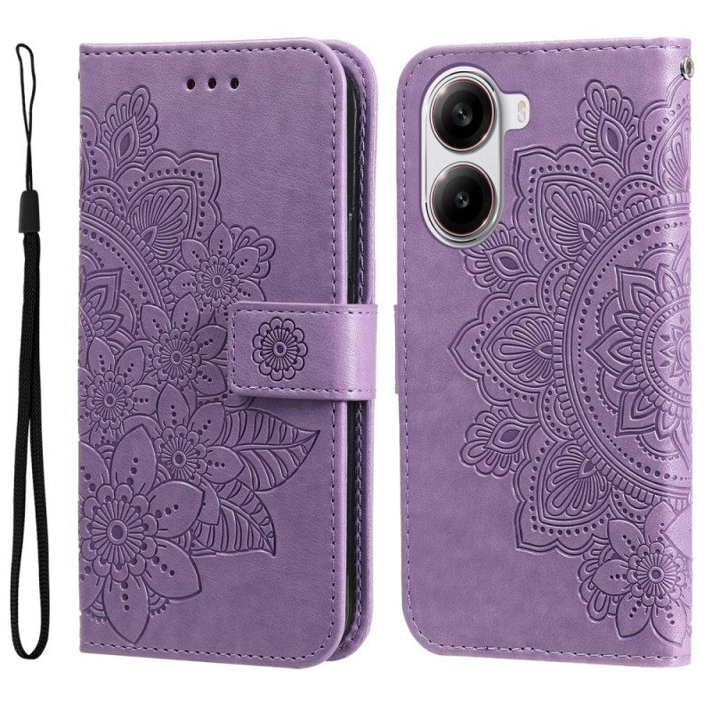 Leren Hoesje Poco X7 Pro 5g Mandala-print Bescherming Hoesje