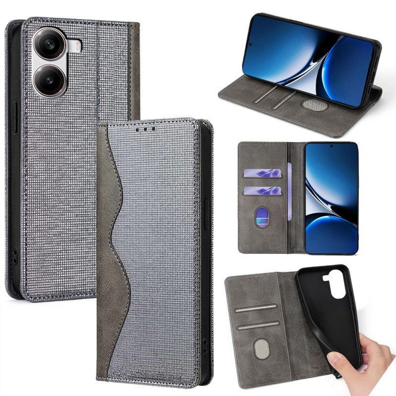 Leren Hoesje Voor Poco X7 Pro 5g Golvend Patroon