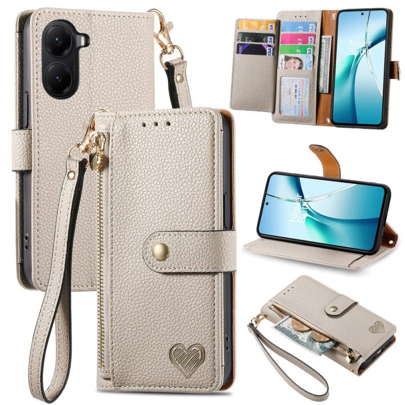 Leren Hoesje Voor Poco X7 Pro 5g Hartvormig Ontwerp Met Rfid-bescherming