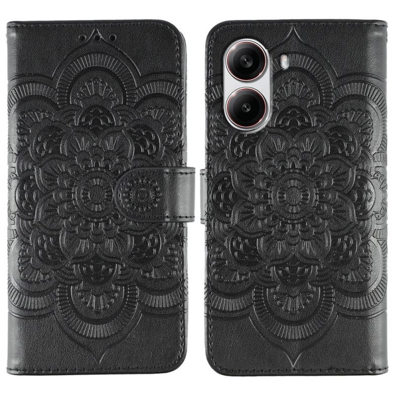Leren Hoesje Voor Poco X7 Pro 5g Mandala-print