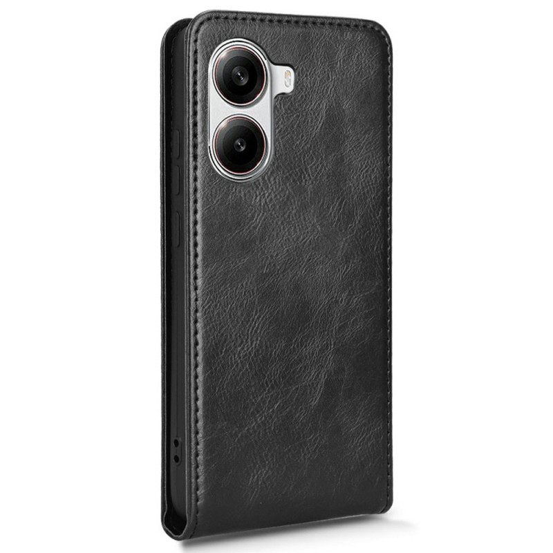 Leren Hoesje Voor Poco X7 Pro 5g Ontwerp Met Verticale Klep