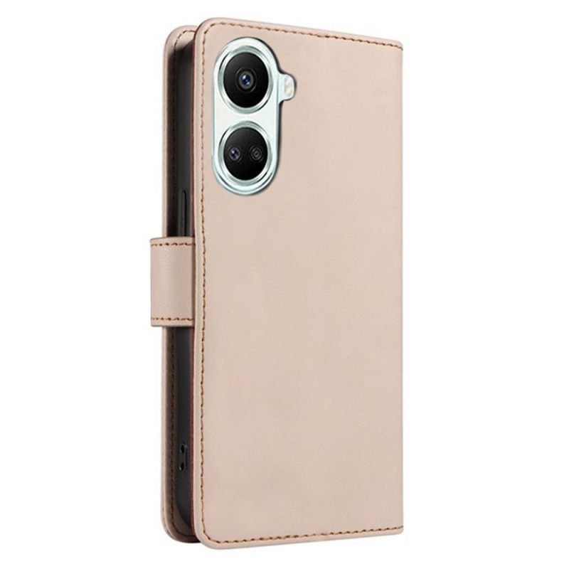 Leren Hoesje Voor Poco X7 Pro 5g Rfid-bescherming Met Koord