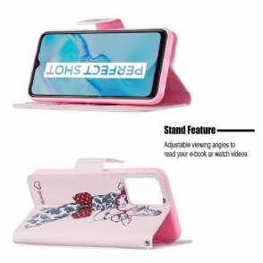 Flip Case voor Vivo Y21 / Y21s / Y33s Giraf Met Bril