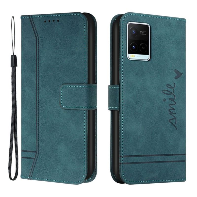 Flip Case voor Vivo Y21 / Y21s / Y33s Lachlijnen