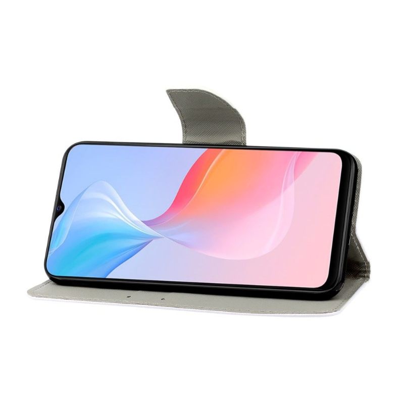 Flip Case voor Vivo Y21 / Y21s / Y33s Lotusbloem Vlinder