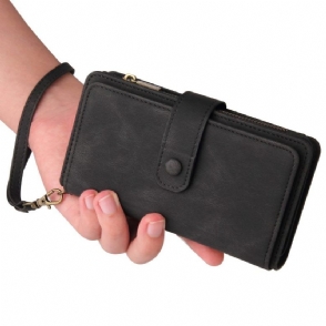 Flip Case voor Vivo Y21 / Y21s / Y33s Portemonnee Leren Met Ketting