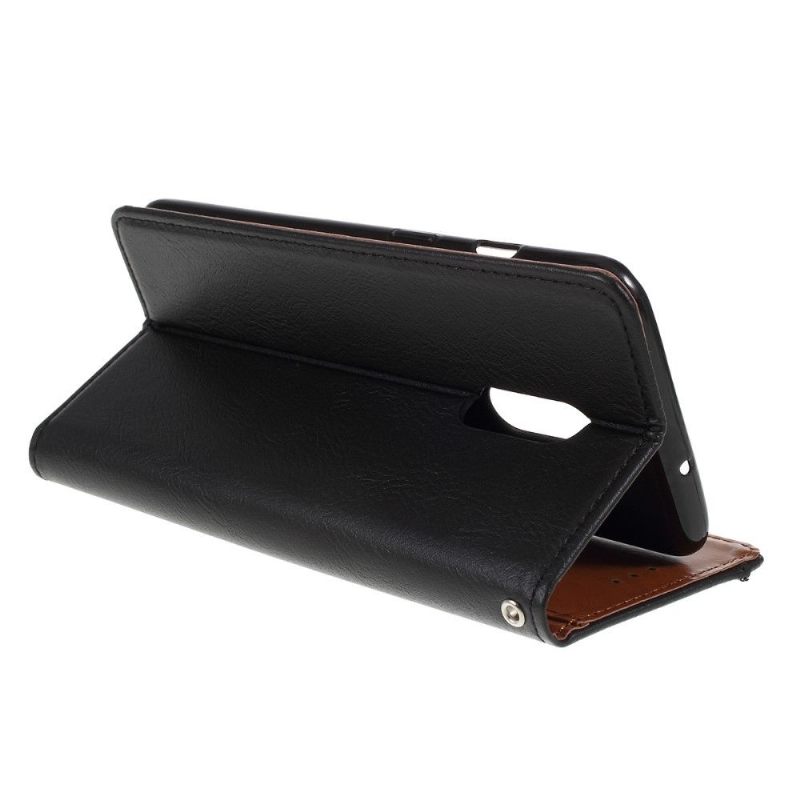 Folio-hoesje voor OnePlus 7 Leren Stand Case