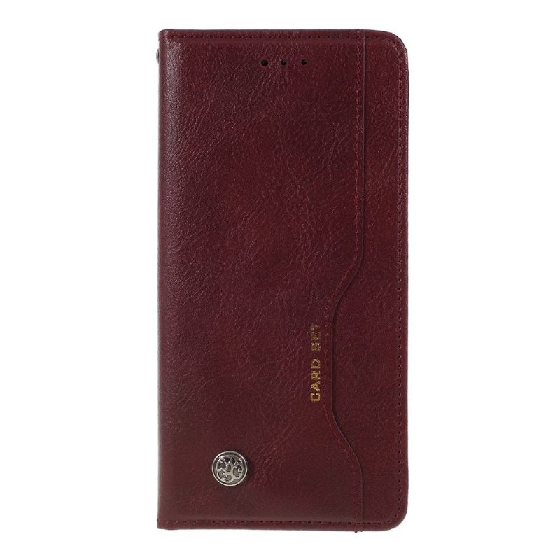 Folio-hoesje voor OnePlus 7 Leren Stand Case